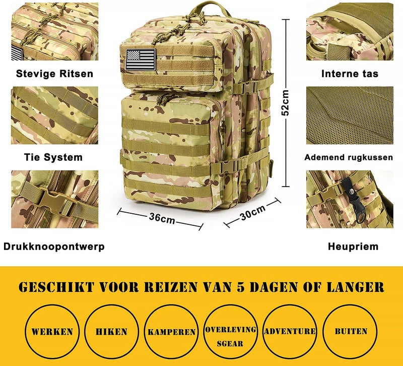 Skywod Survival First Aid Kit,99PCS Professional Survival Gear Large Hiking Backpack with Emergency Equipment Outdoor Adventure Accessories,Gift for Men Father - Image 2